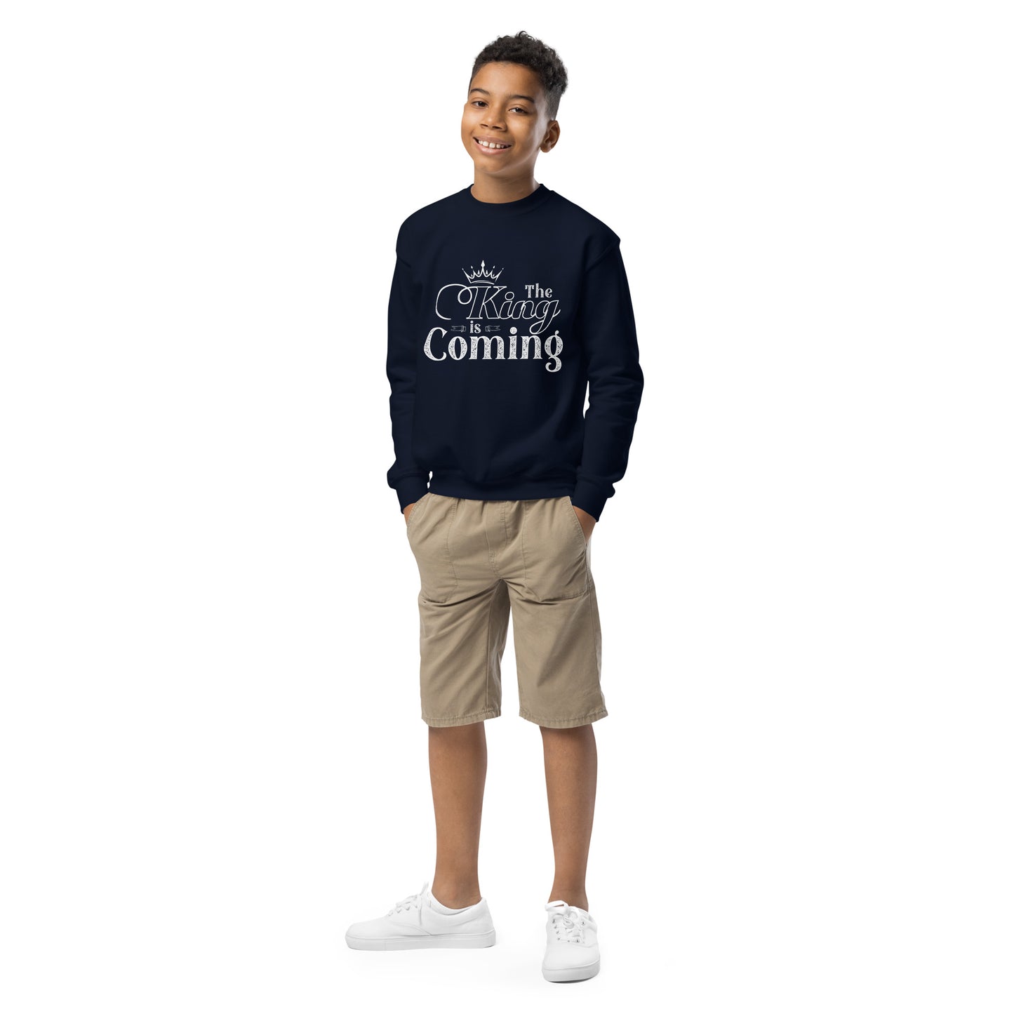 Christian youth sweatshirt in soft cotton fleece