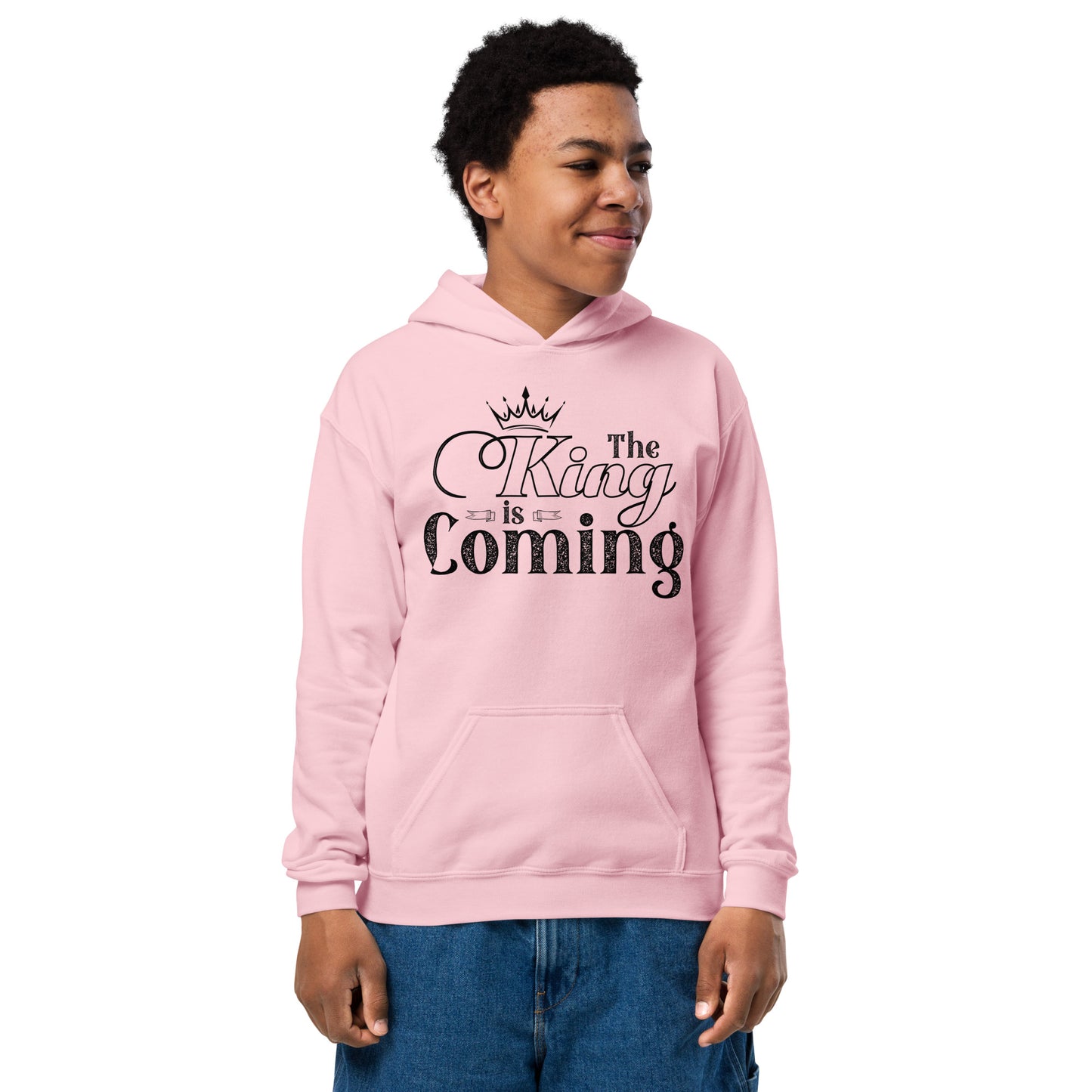 Durable faith-based kids hoodie with front pouch pocket