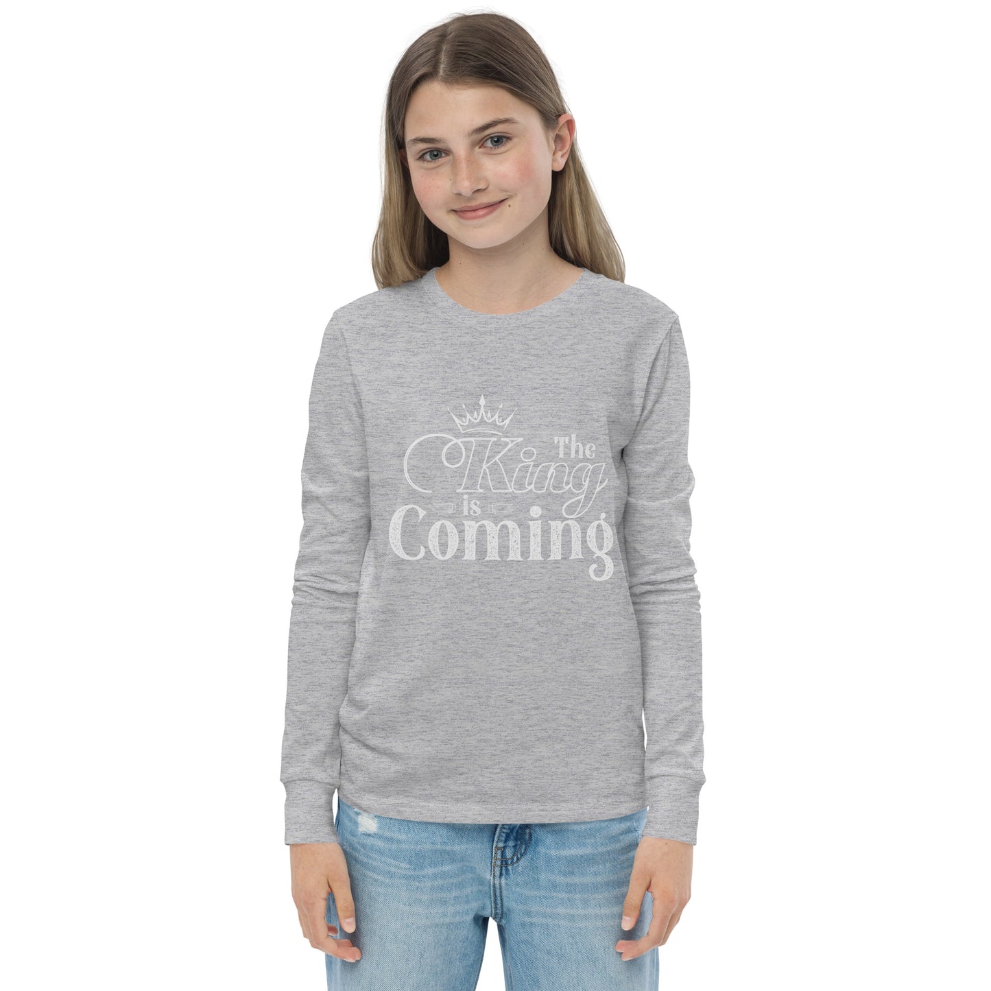 Lightweight Christian kids long sleeve tee with regular fit