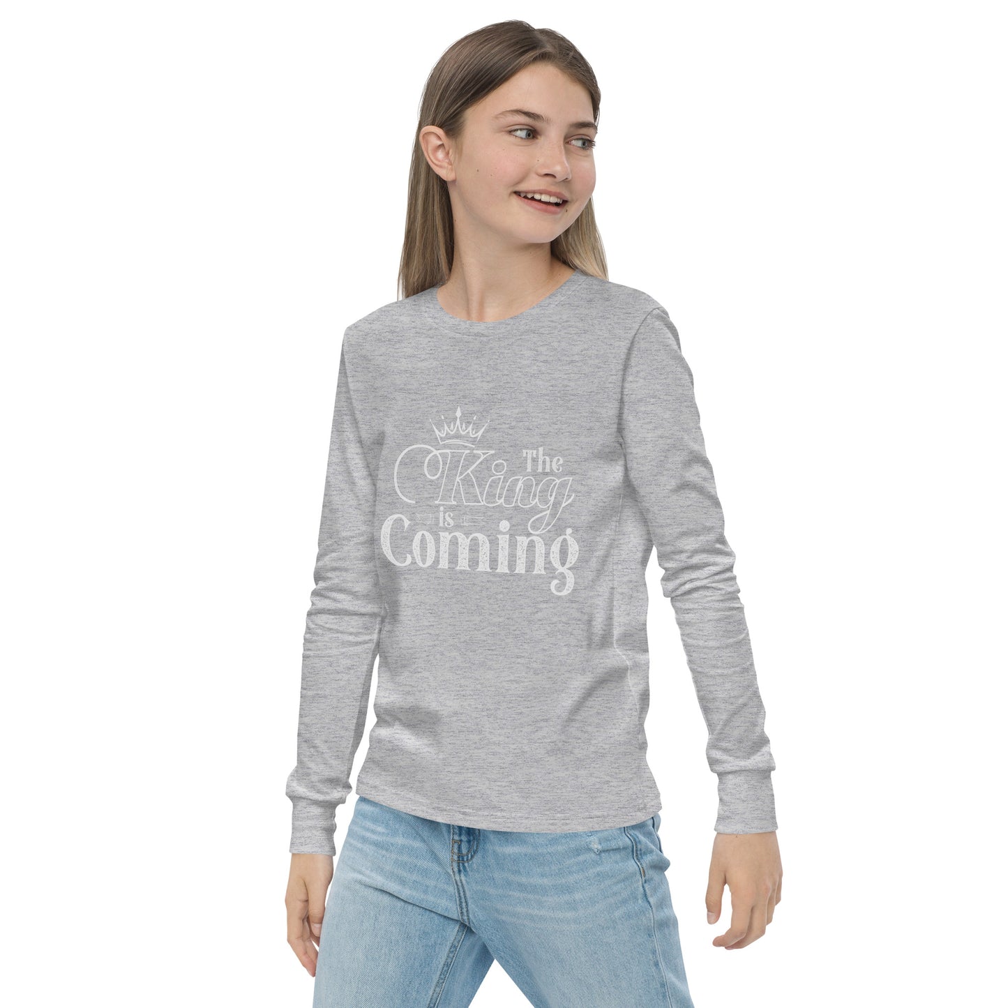 Lightweight Christian kids long sleeve tee with regular fit