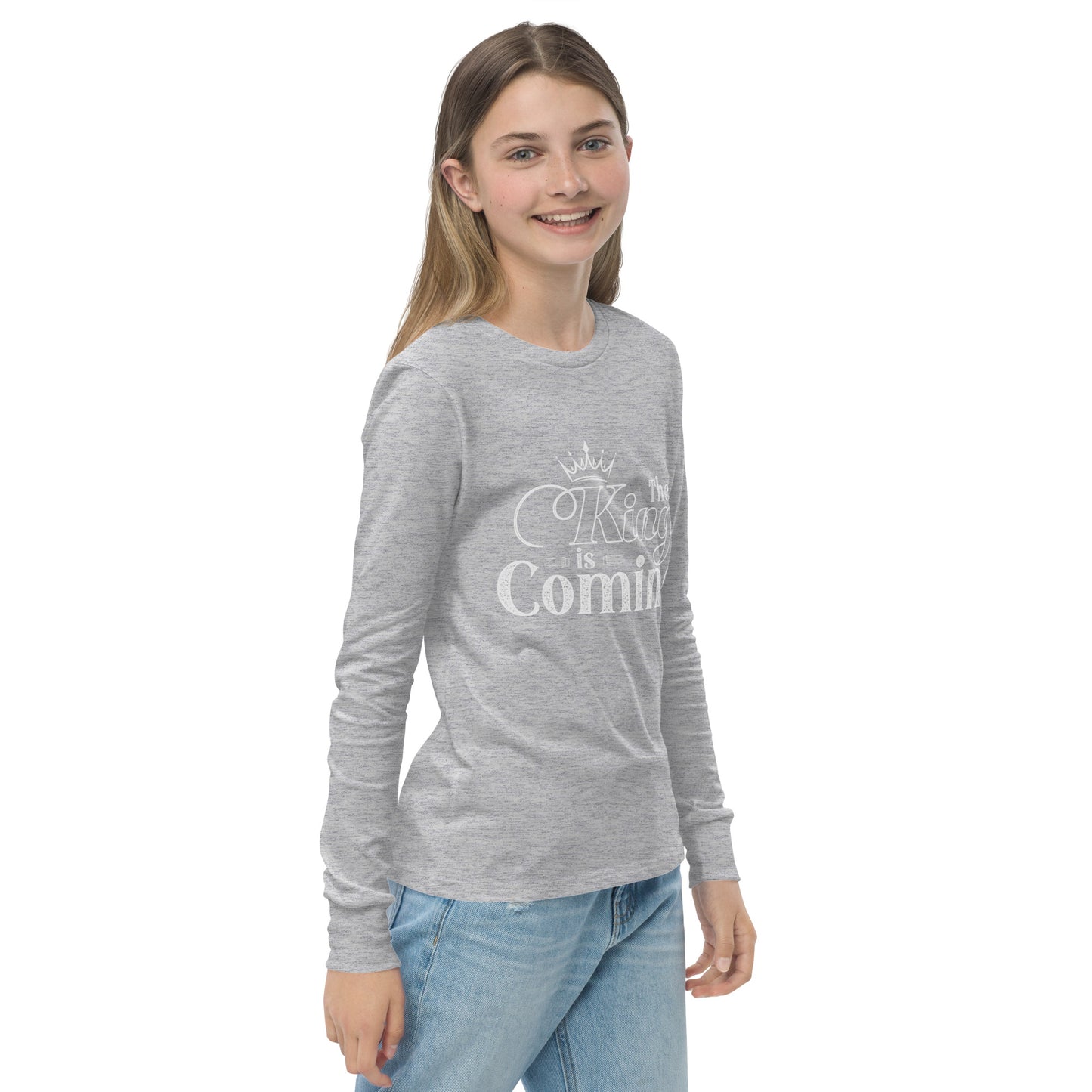 Lightweight Christian kids long sleeve tee with regular fit