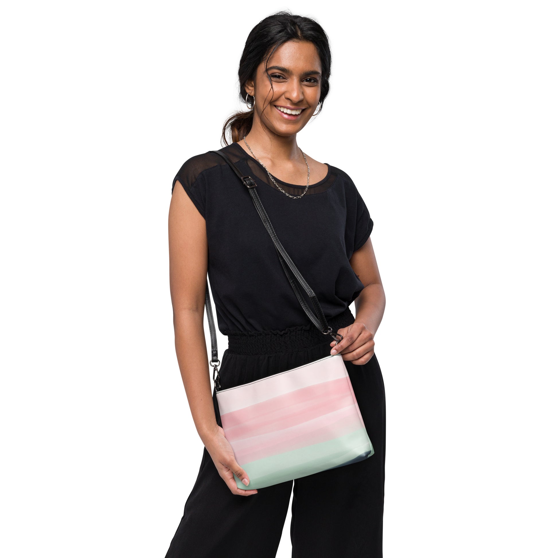 Christian crossbody bag in premium faux leather with adjustable strap