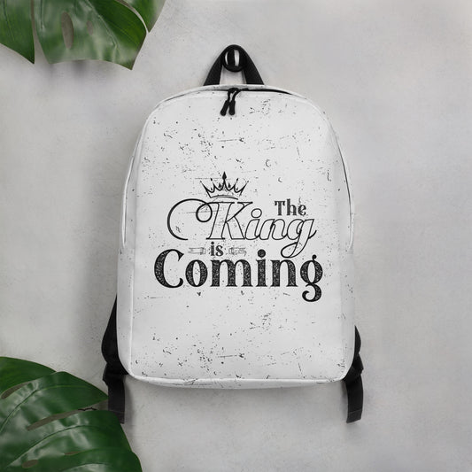 Christian minimalist backpack with water-resistant fabric and laptop pocket