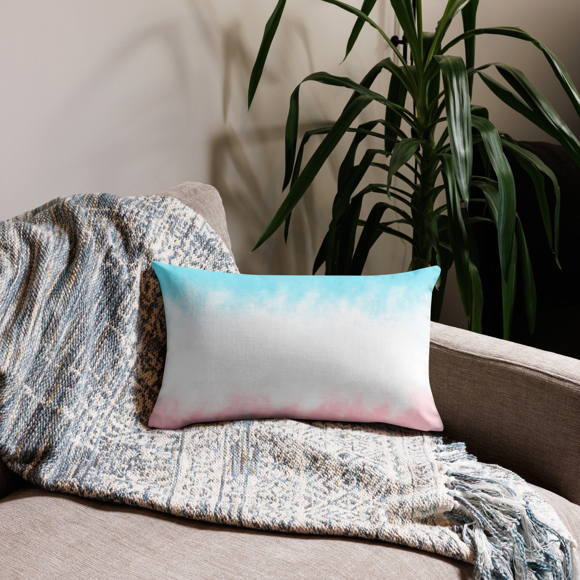 Faith-based home decor pillow with shape-retaining insert for prayer corners