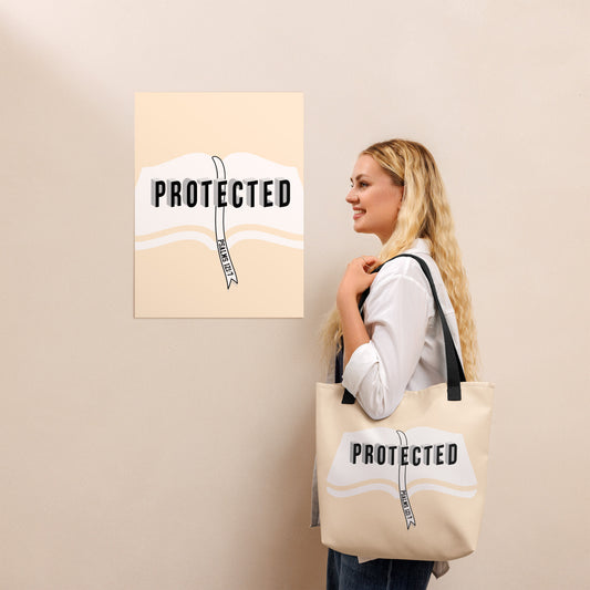 Christian tote bag with durable cotton handles and spacious design