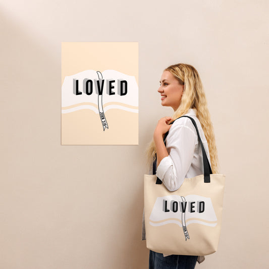Christian tote bag with durable cotton handles and spacious design