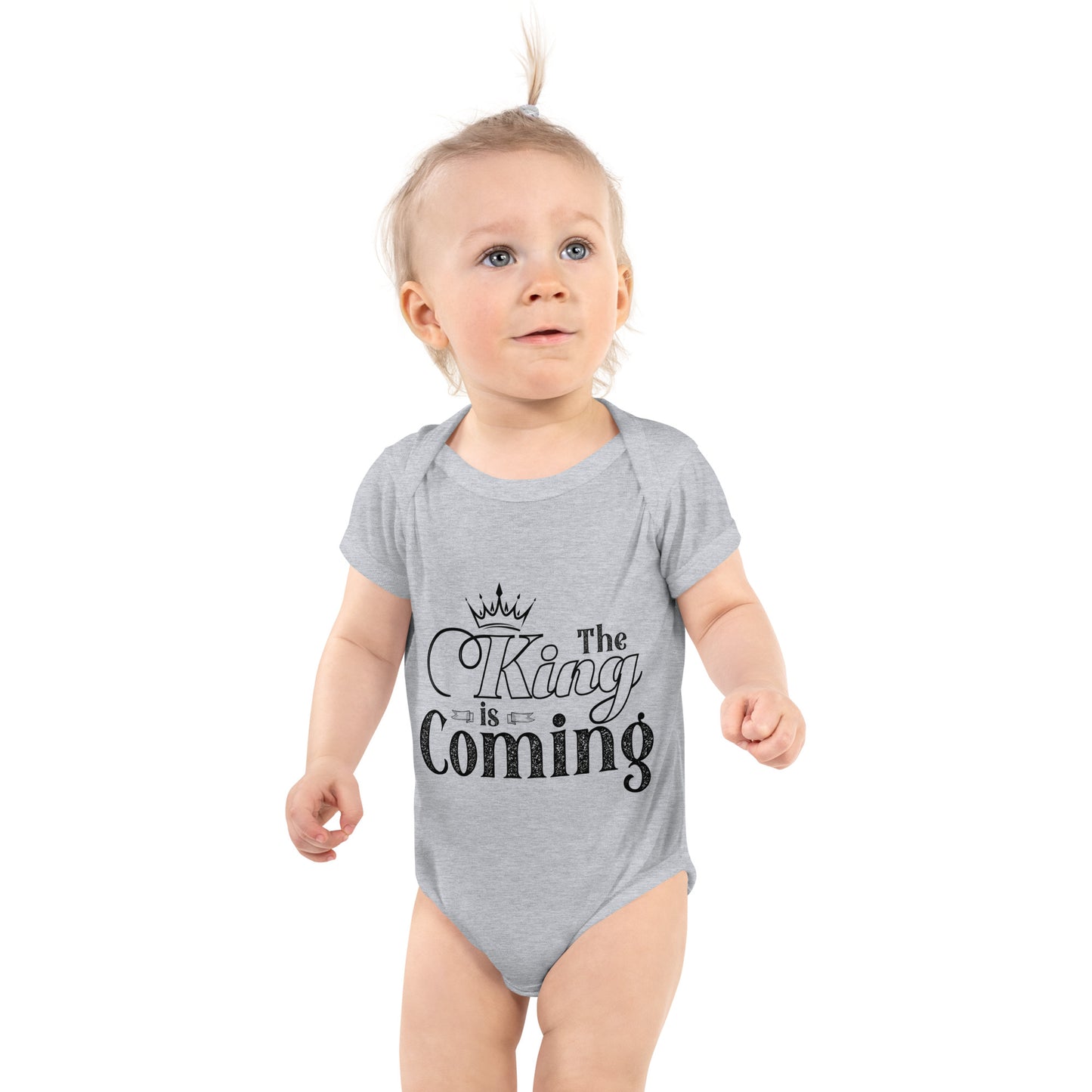 Christian baby bodysuit with soft cotton and faith design