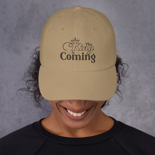 Christian dad hat with adjustable antique buckle and curved visor