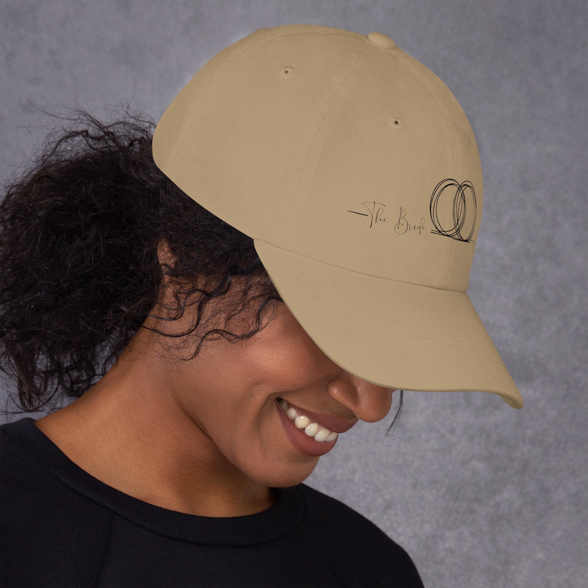 Christian hat with adjustable antique buckle and curved visor