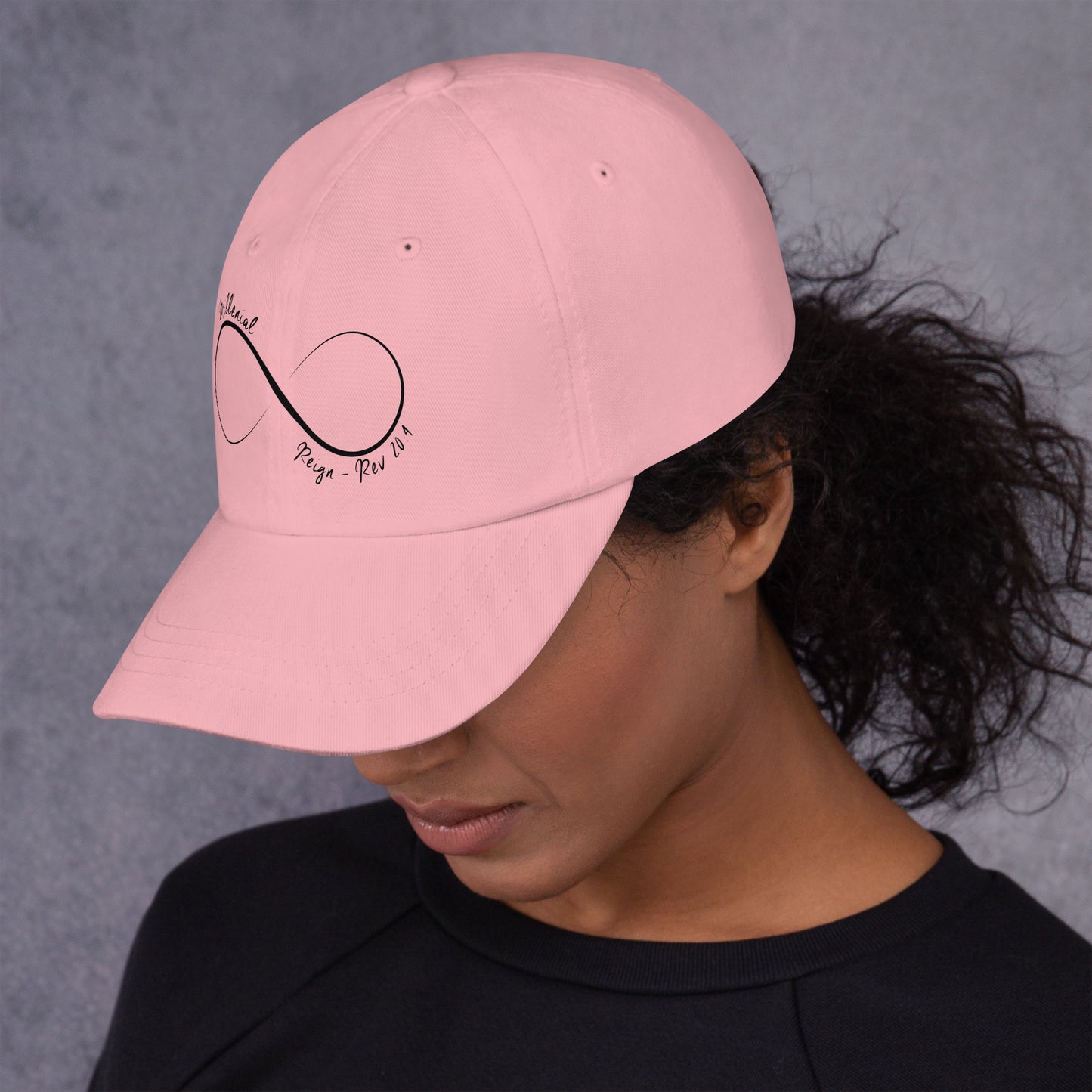Low-profile Christian cotton twill cap for men and women