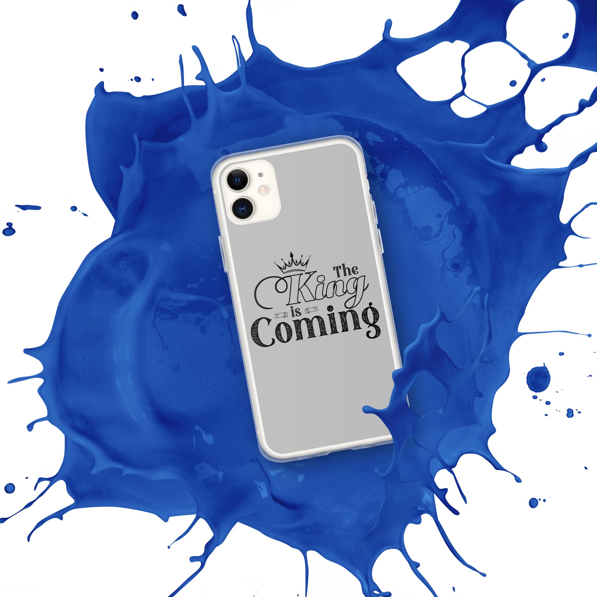 Christian clear iPhone® case with slim profile and wireless charging compatibility