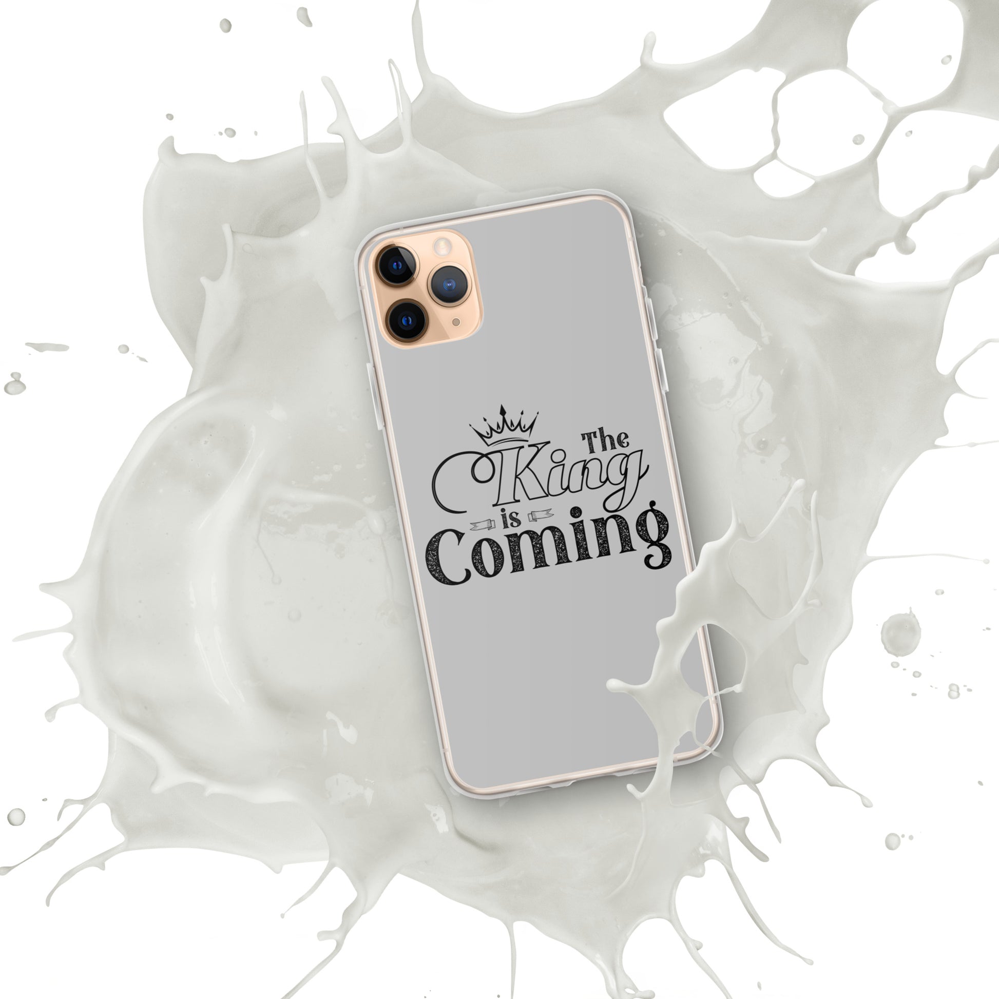 Christian clear iPhone® case with slim profile and wireless charging compatibility