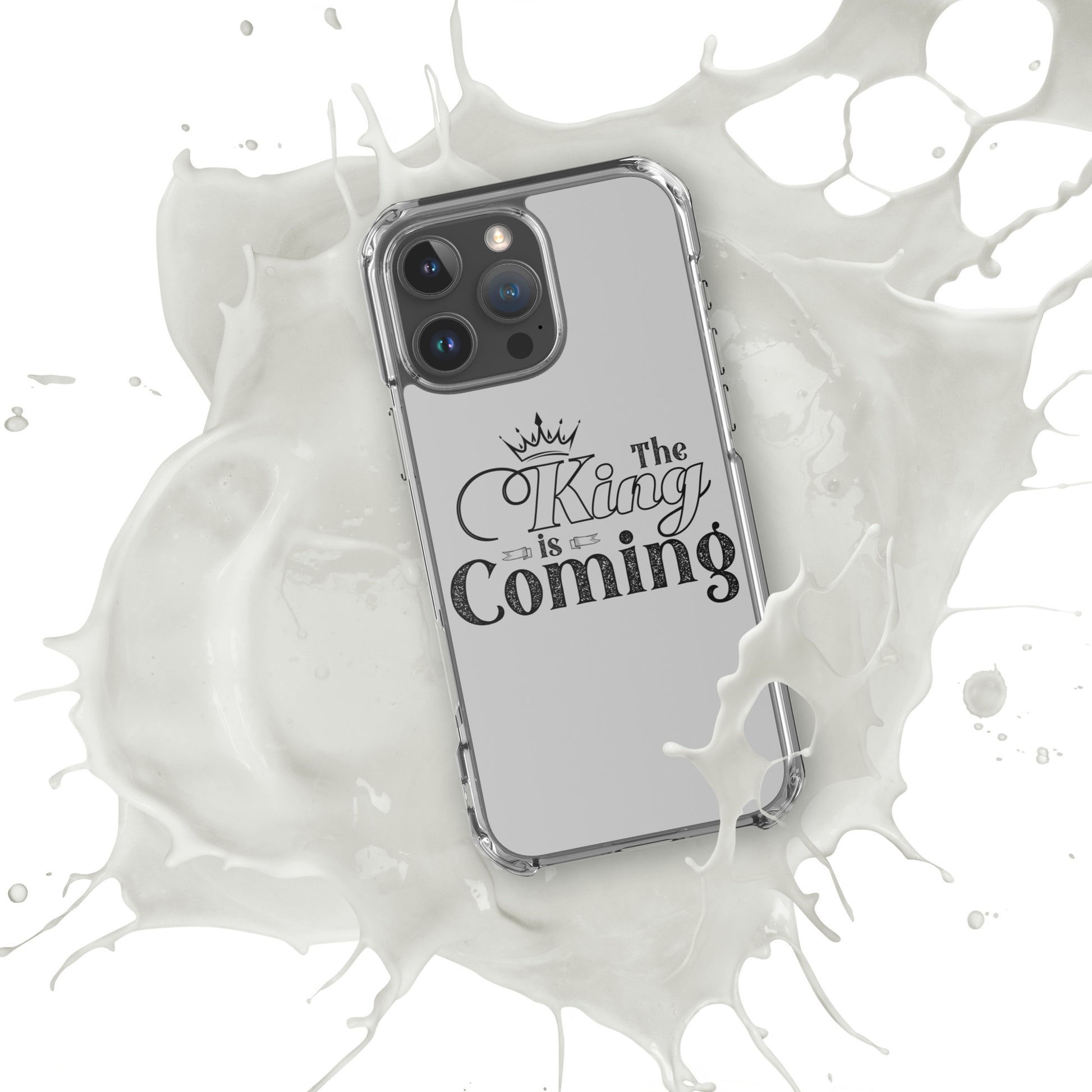 Christian clear iPhone® case with slim profile and wireless charging compatibility
