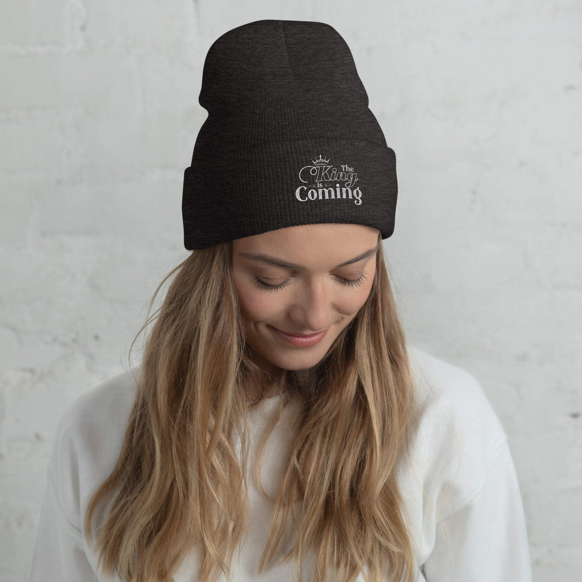 Faith-based unisex beanie perfect for church, youth groups, and winter wear