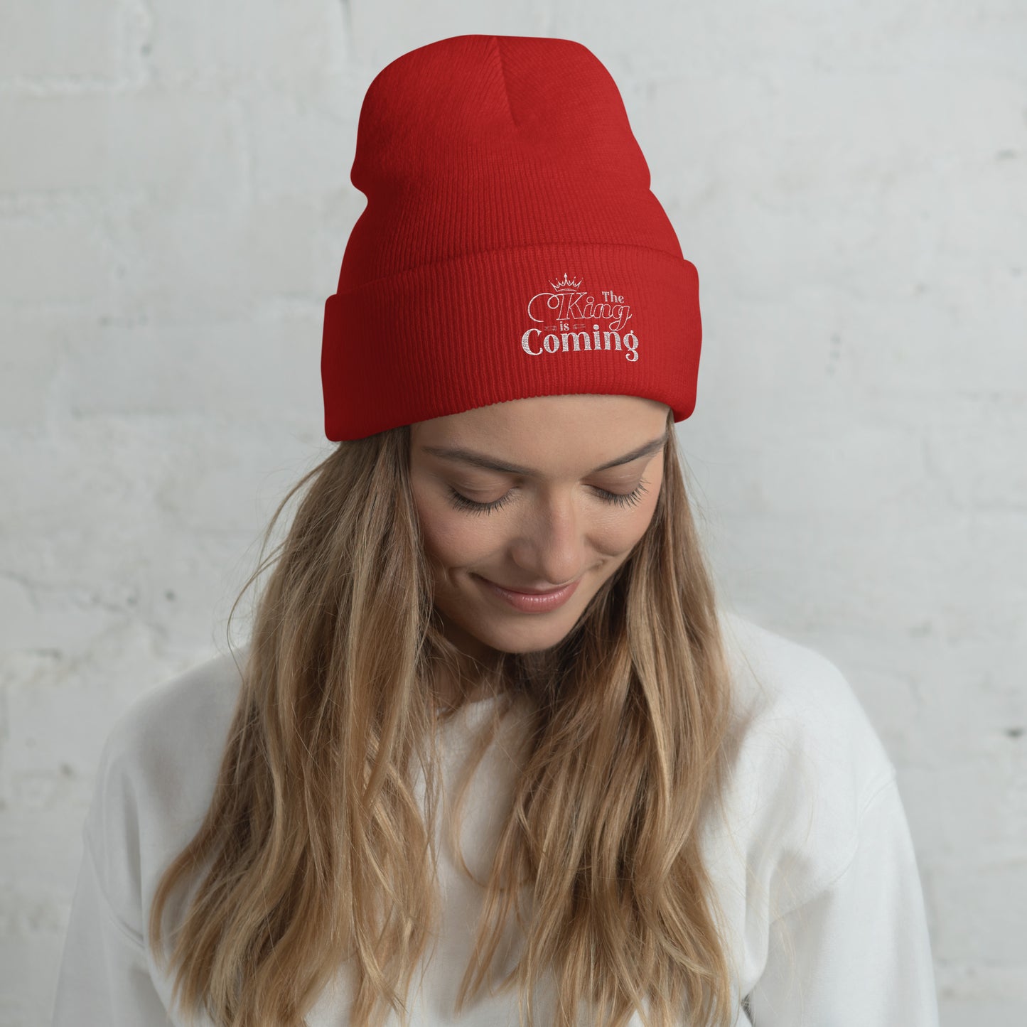 Cozy Christian beanie featuring The Bride of Christ design