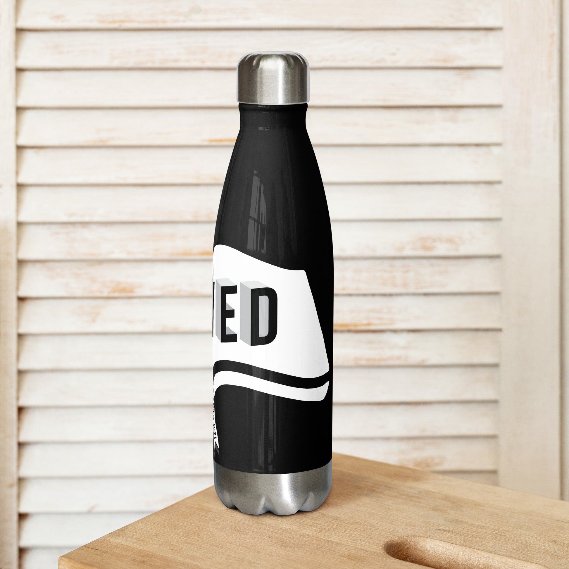Christian stainless steel water bottle with leak-proof cap and glossy finish