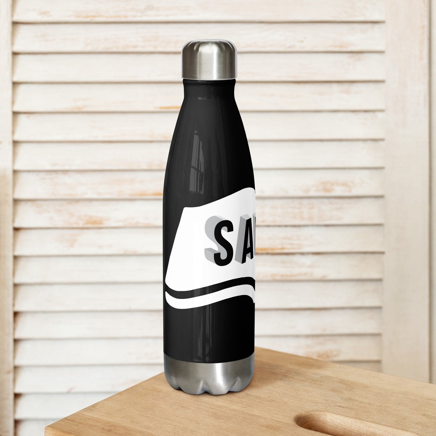 Christian stainless steel water bottle with leak-proof cap and glossy finish
