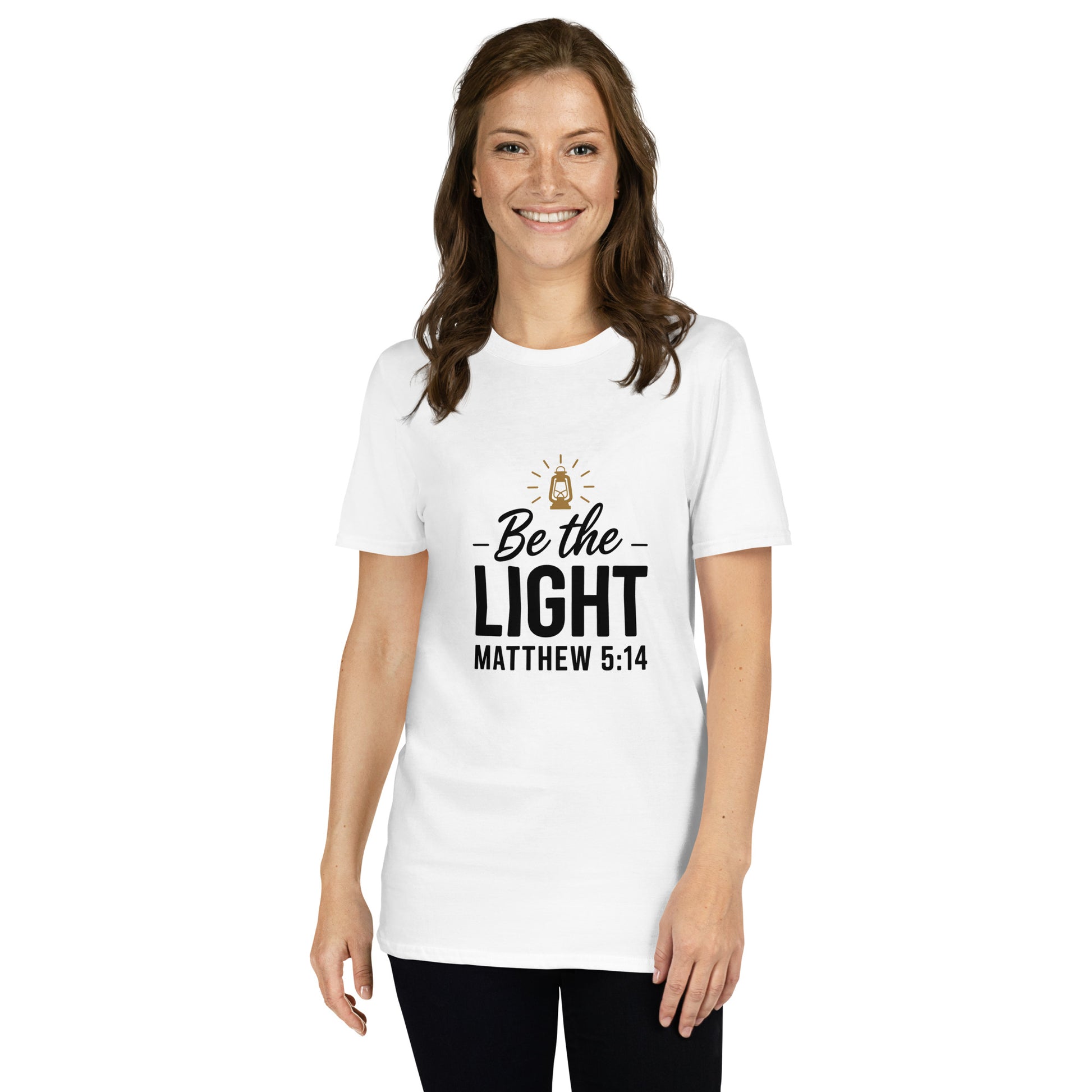 Women’s Christian t-shirt Be the Light Matthew 5:16