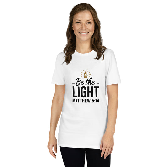 Women’s Christian t-shirt Be the Light Matthew 5:16