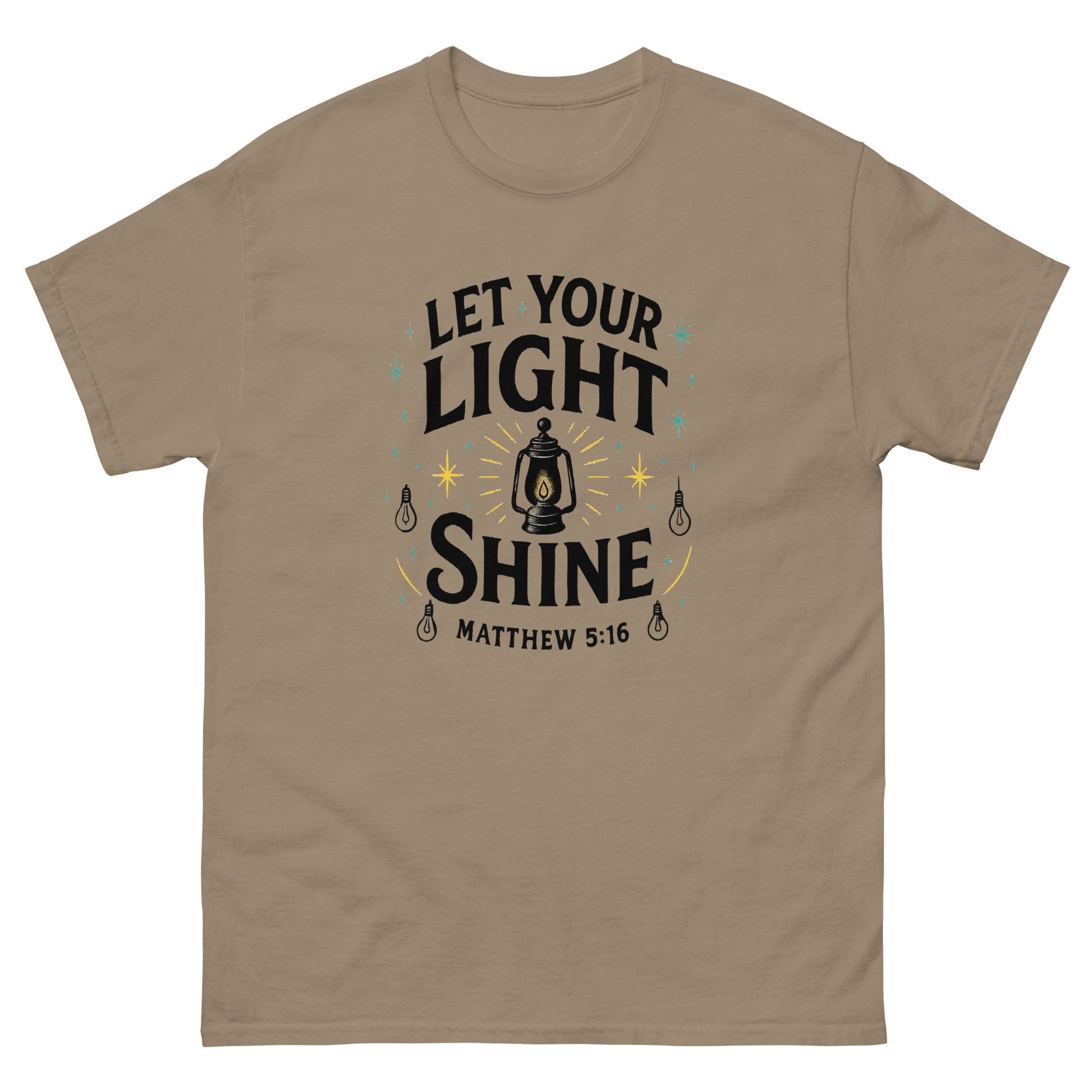 Matthew 5:16 scripture shirt in 100% cotton