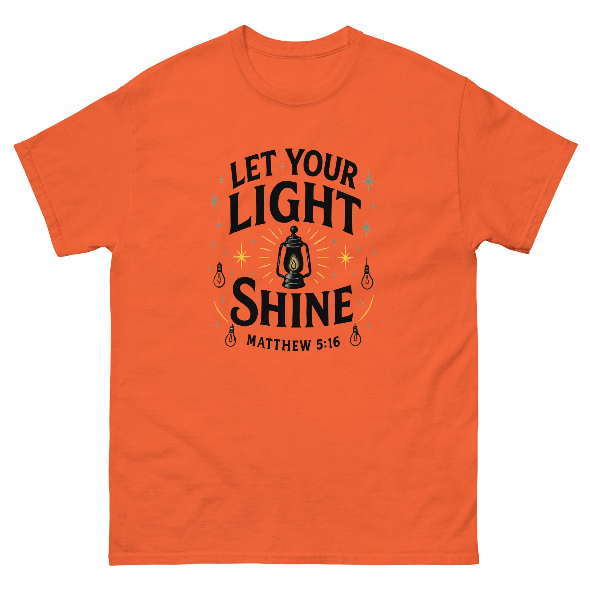 Matthew 5:16 scripture shirt in 100% cotton