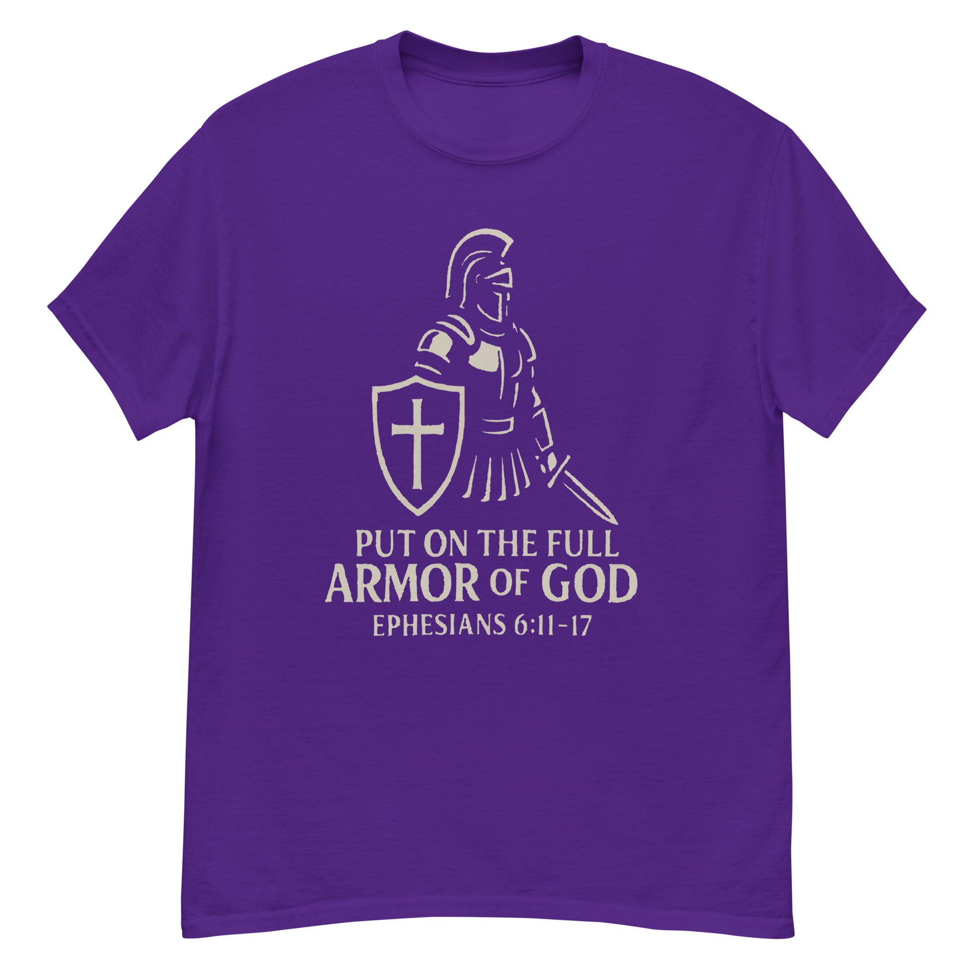 Christian apparel t-shirt with spiritual warfare theme