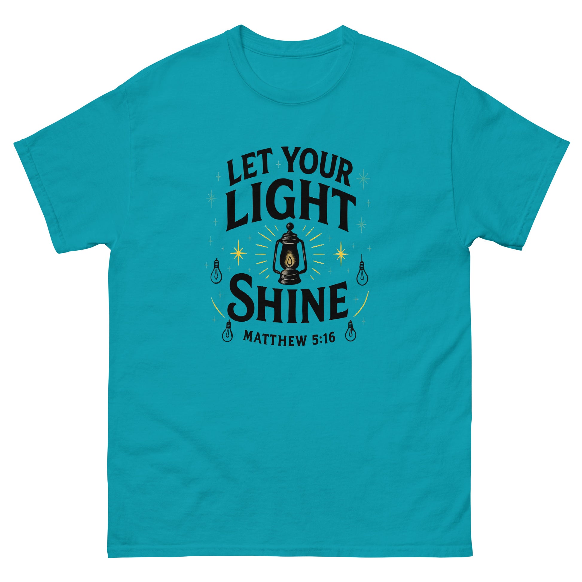 Matthew 5:16 scripture shirt in 100% cotton