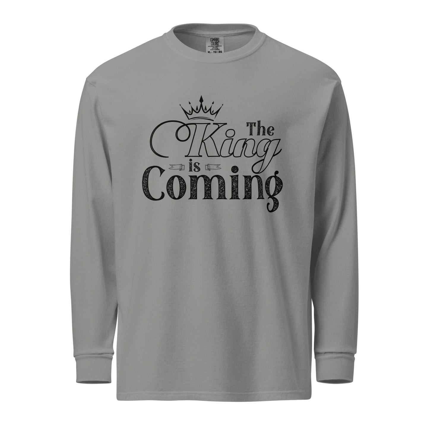 Christian heavyweight long-sleeve t-shirt with garment-dyed vintage look