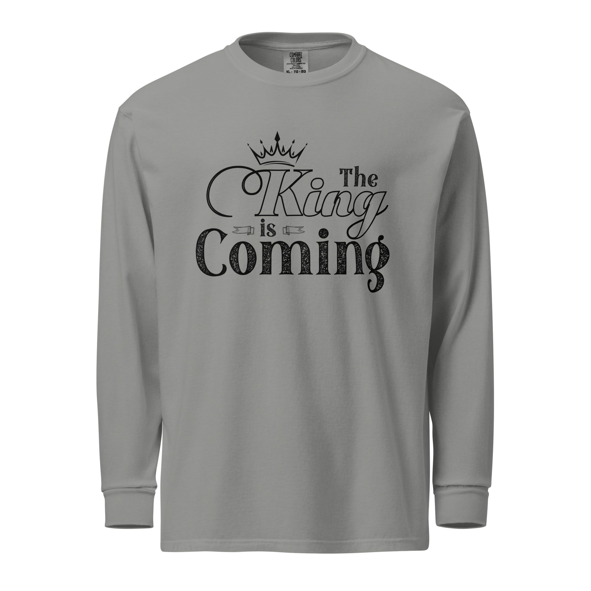 Christian heavyweight long-sleeve t-shirt with garment-dyed vintage look