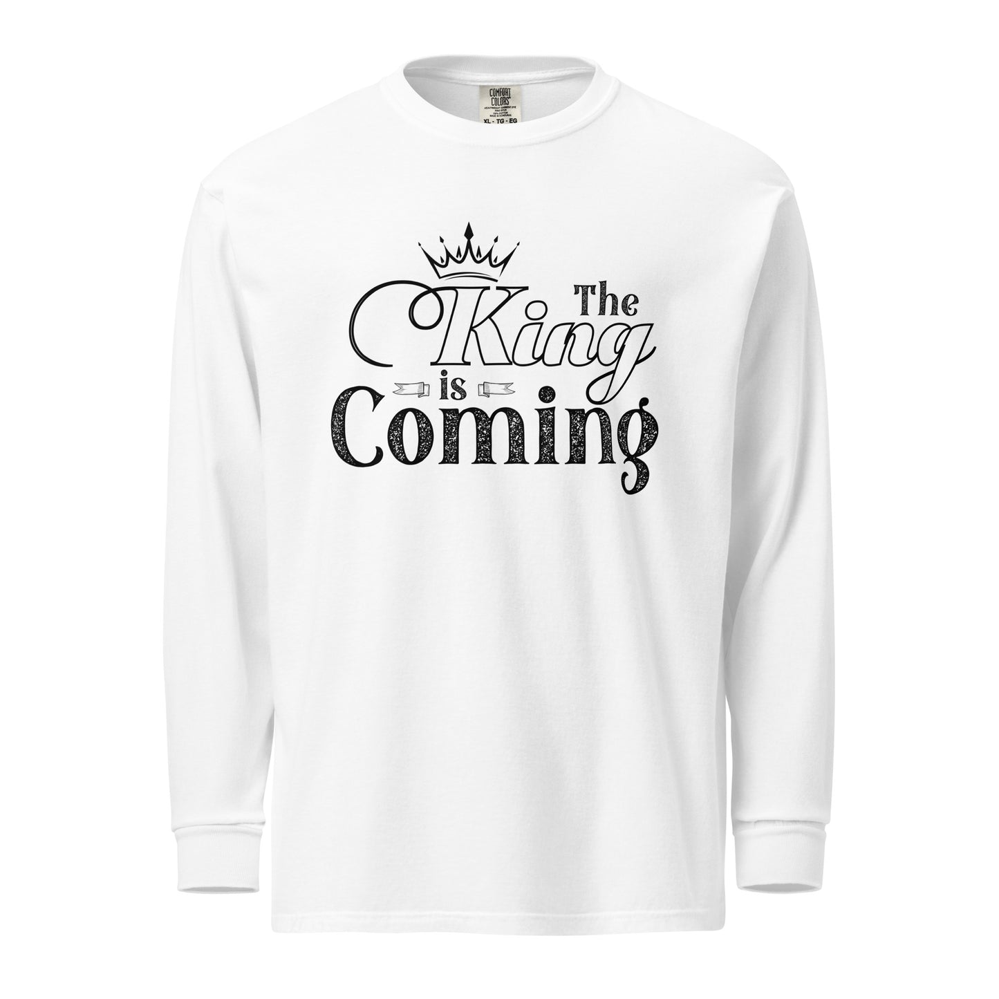 Faith-based heavyweight long-sleeve tee for church, Bible study, and casual wear