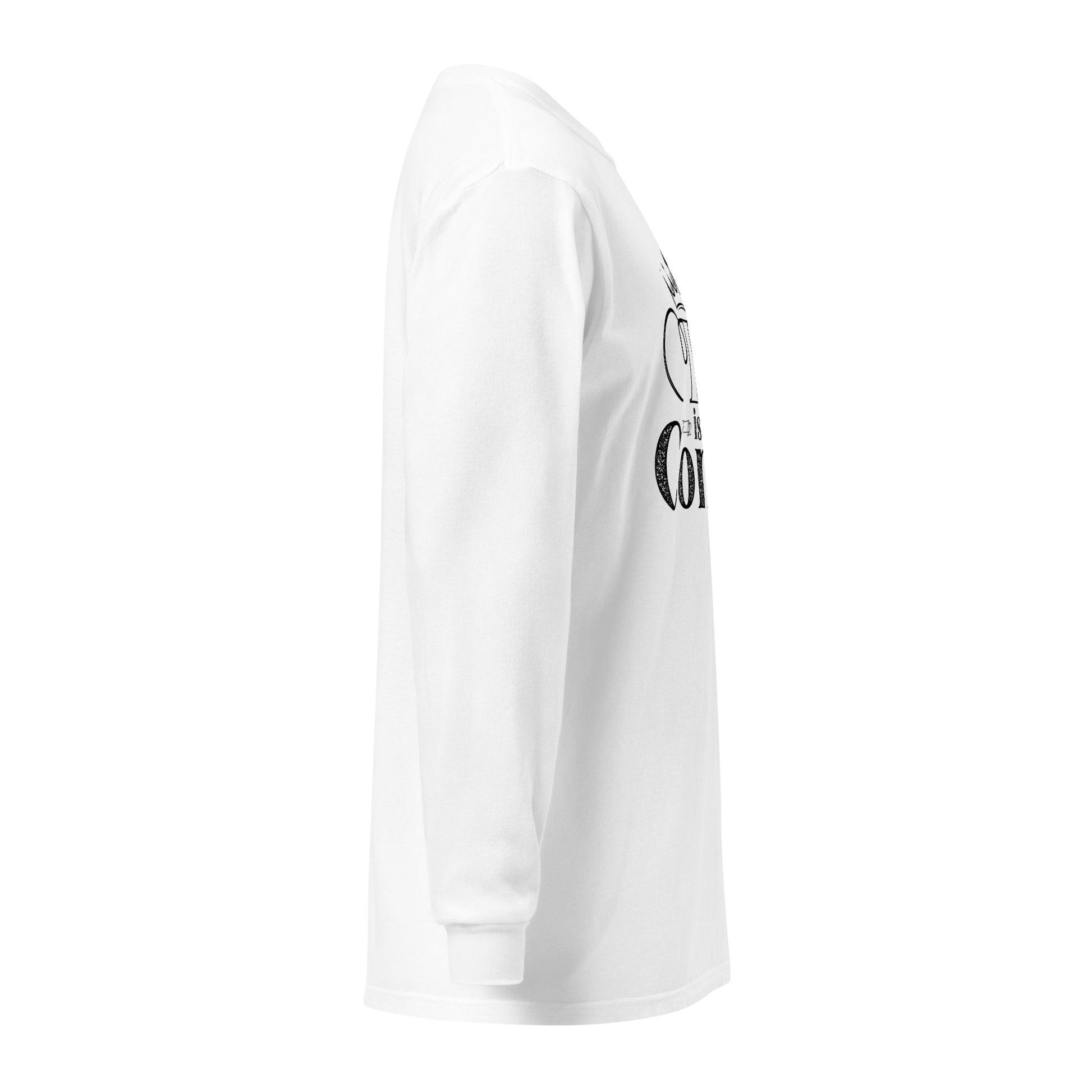 Faith-based heavyweight long-sleeve tee for church, Bible study, and casual wear
