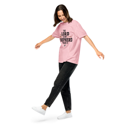 Women’s Christian heavyweight t-shirt The Lord Is My Shepherd Psalm 23