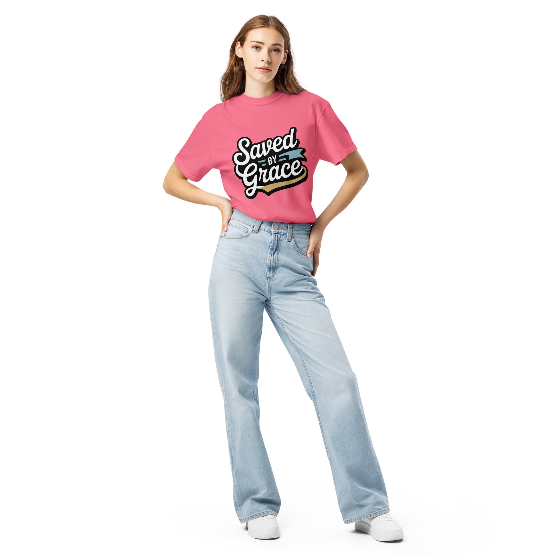 Faith-based women’s garment-dyed t-shirt