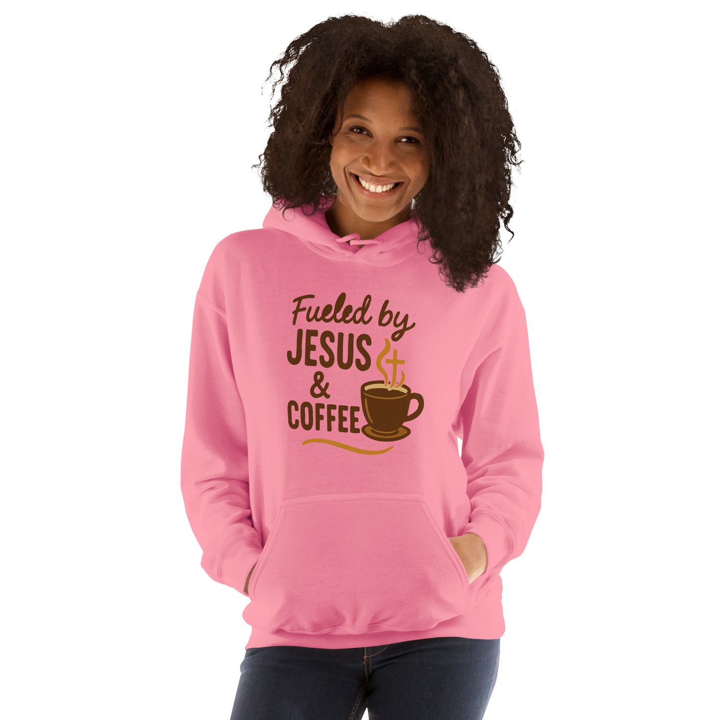 Faith-based hoodie for coffee lovers