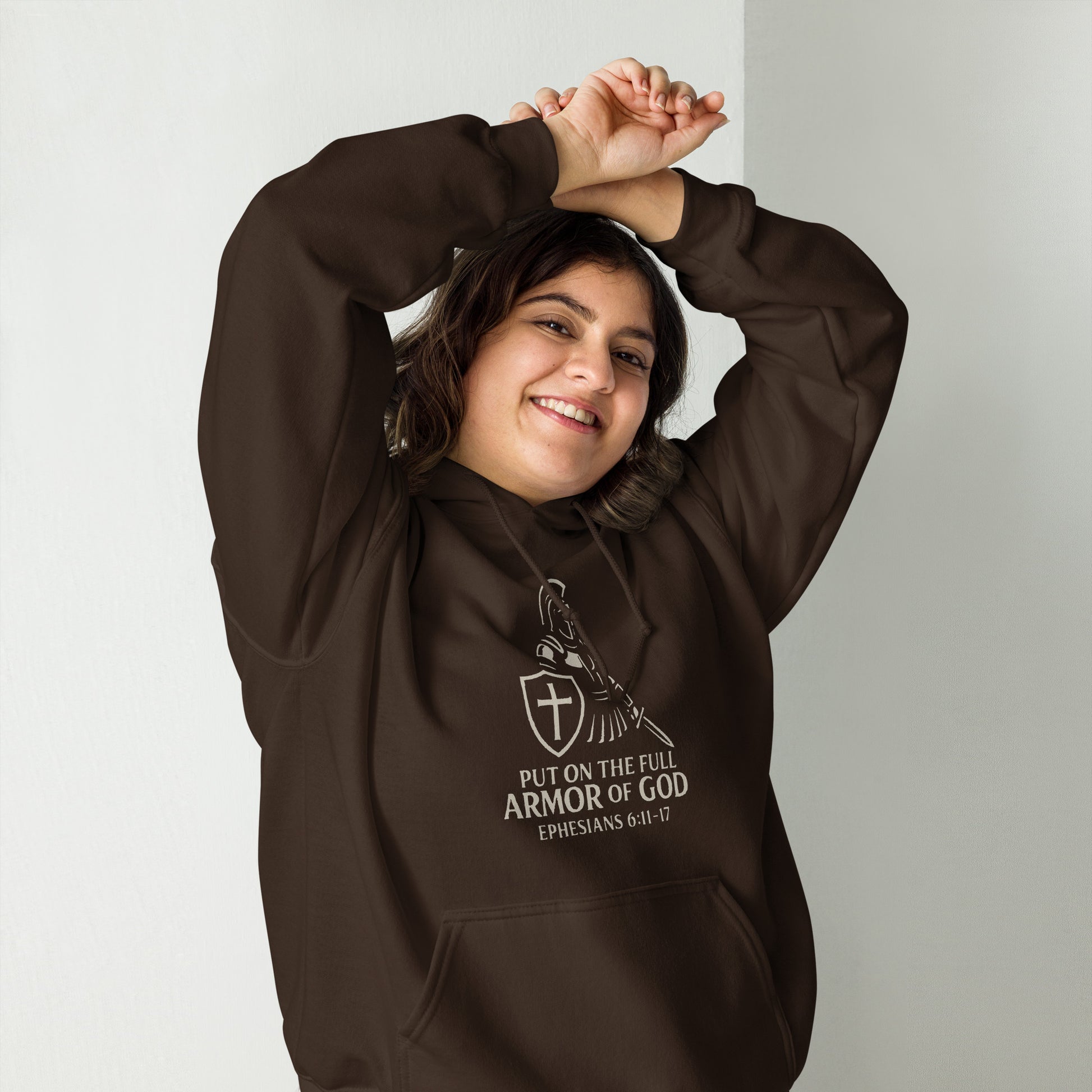 Christian sweatshirt with scripture design