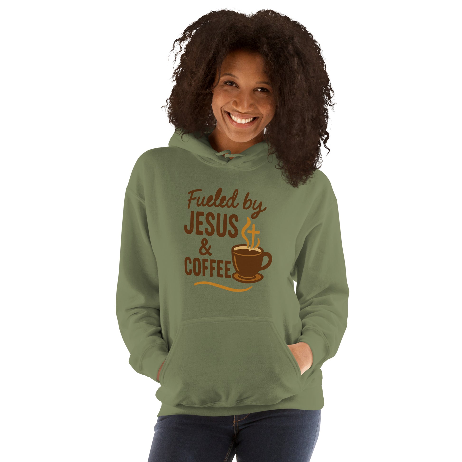 Women’s Fueled by Jesus and Coffee Christian hoodie