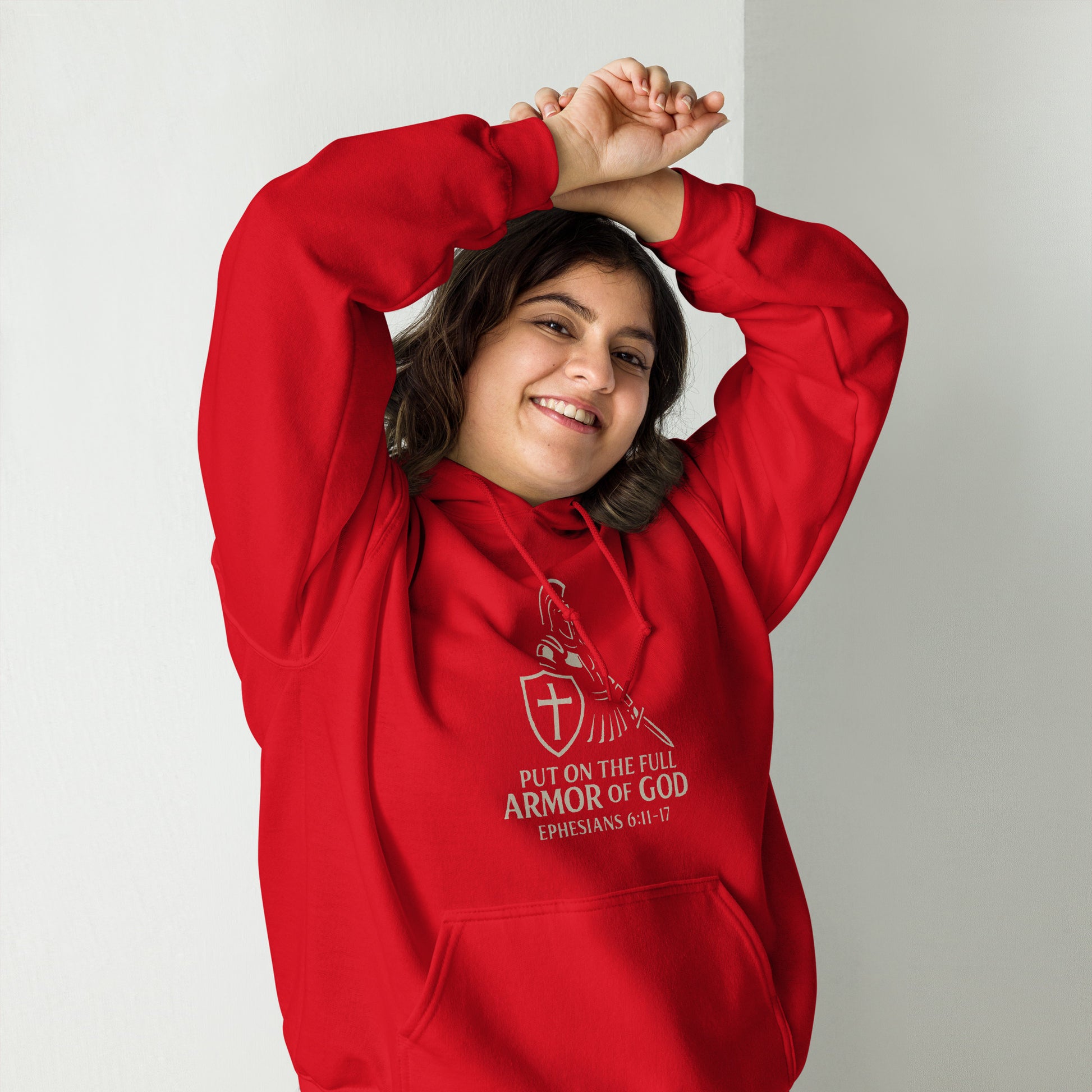 Christian sweatshirt with scripture design