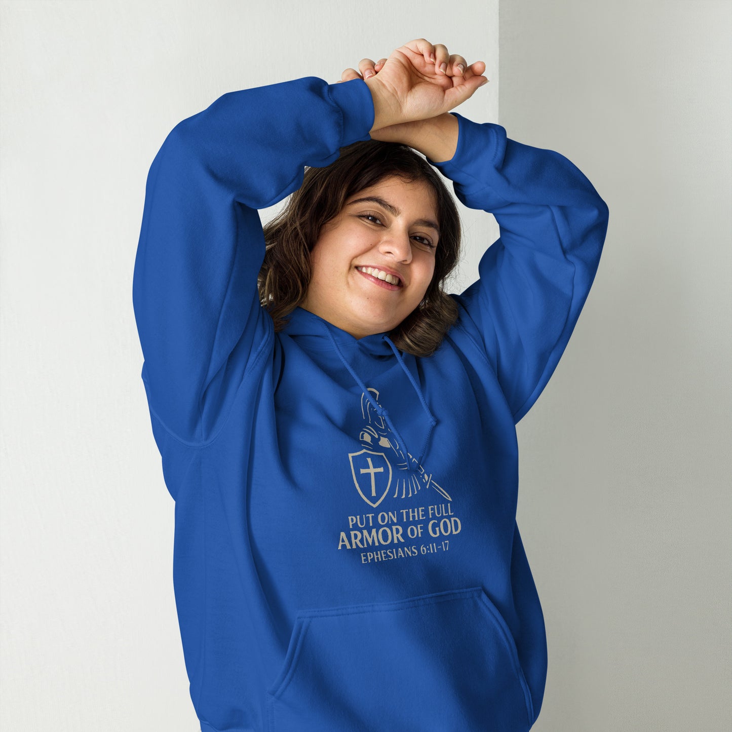 Christian sweatshirt with scripture design