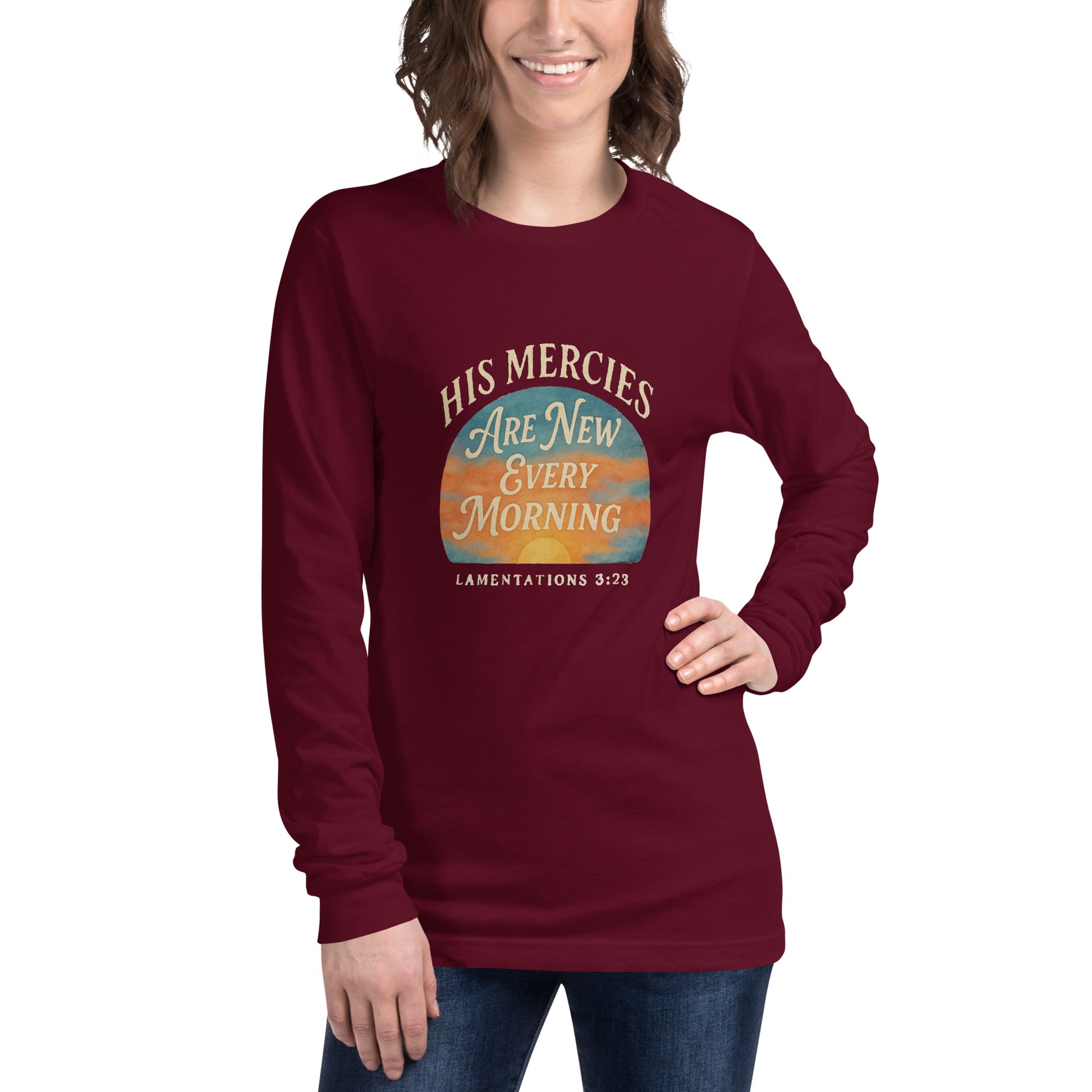 His Mercies Are New Every Morning Christian long sleeve shirt