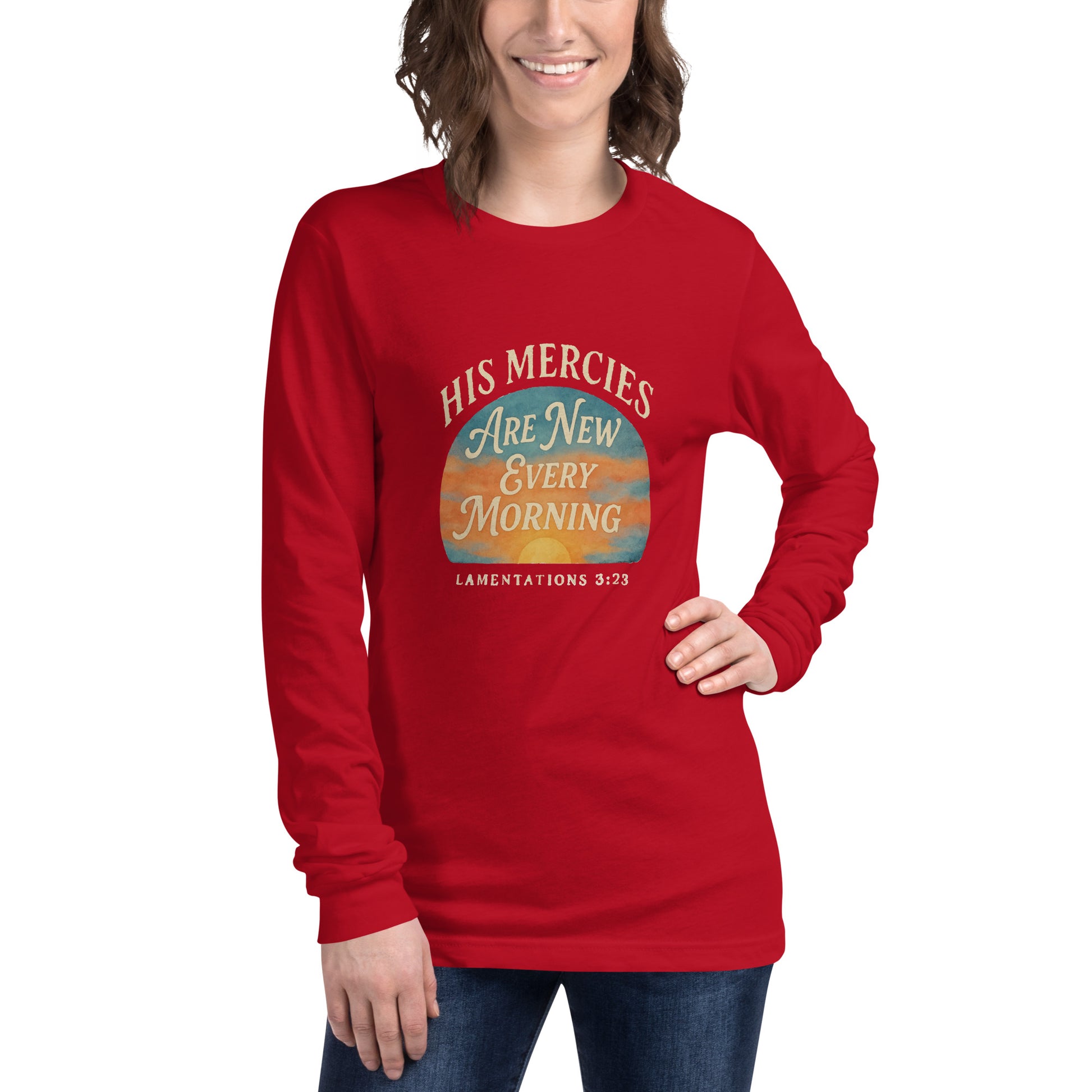 His Mercies Are New Every Morning Christian long sleeve shirt