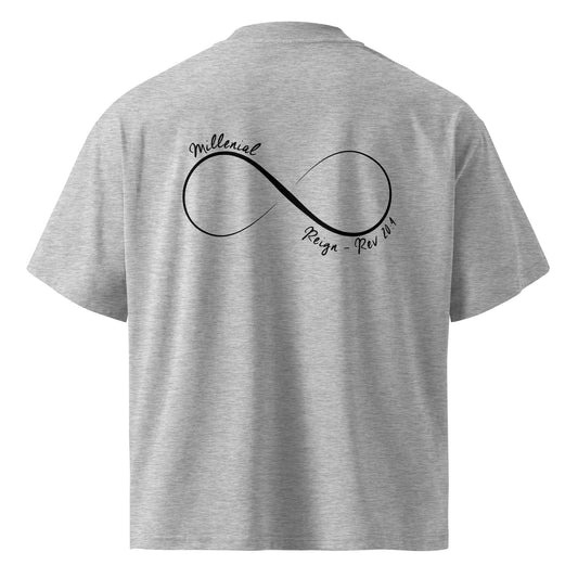 Christian organic oversized high neck t-shirt with dropped shoulders