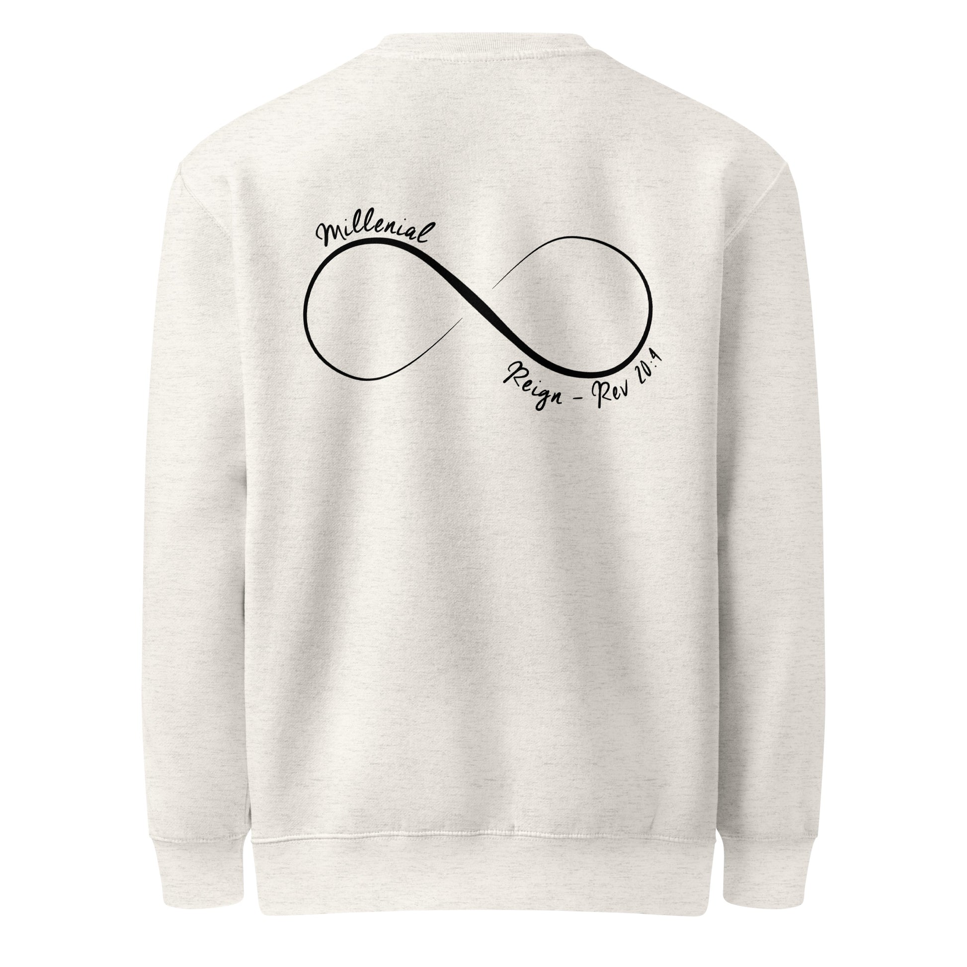 Faith-based crew neck pullover with recycled polyester blend