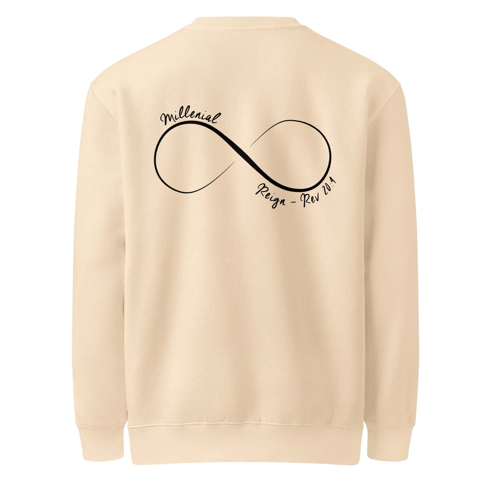 Faith-based crew neck pullover with recycled polyester blend