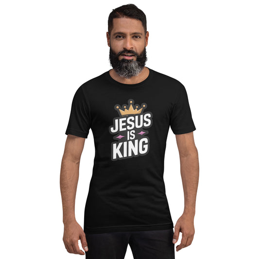 Men’s Christian t-shirt Jesus Is King design