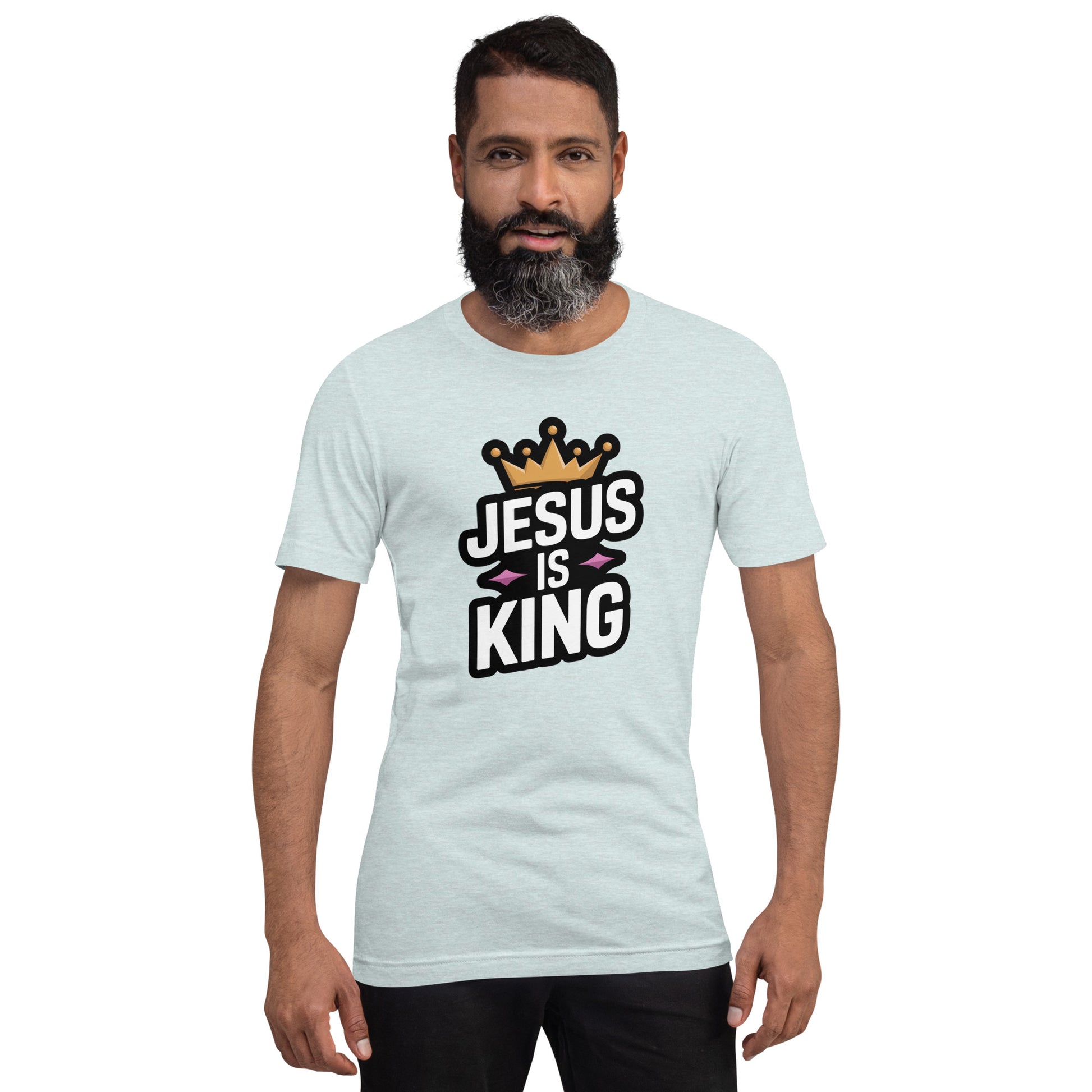 Faith-based men’s shirt proclaiming Jesus Is King