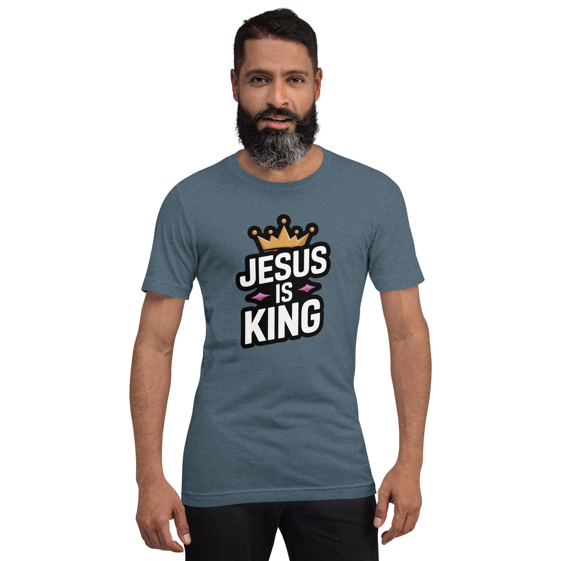 Men’s Christian t-shirt Jesus Is King design