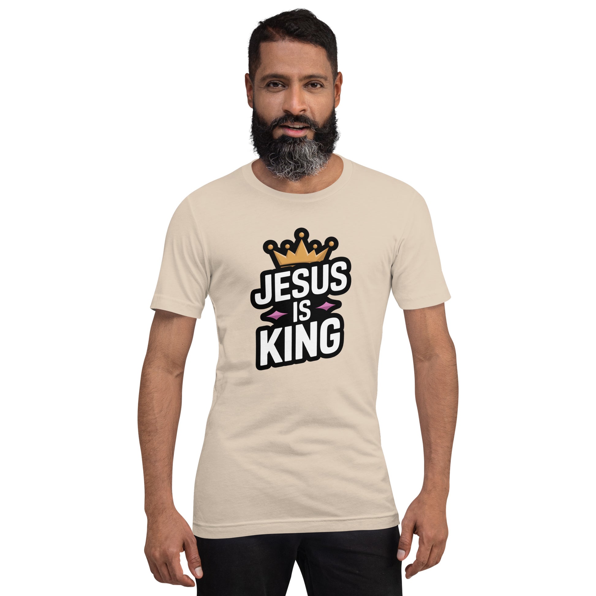 Faith-based men’s shirt proclaiming Jesus Is King