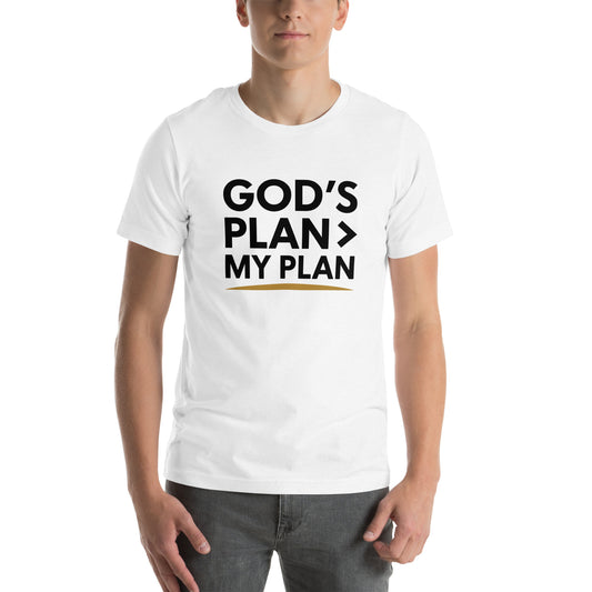 Men’s Christian t-shirt God’s Plan > My Plan design