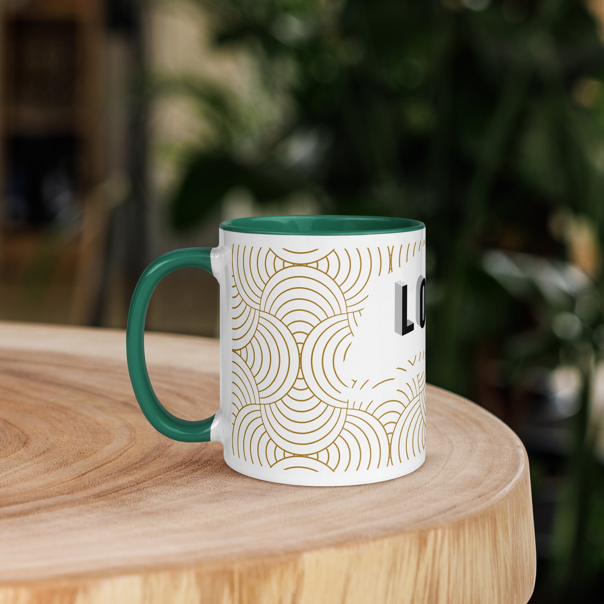 Ceramic faith mug with color inside, dishwasher and microwave safe
