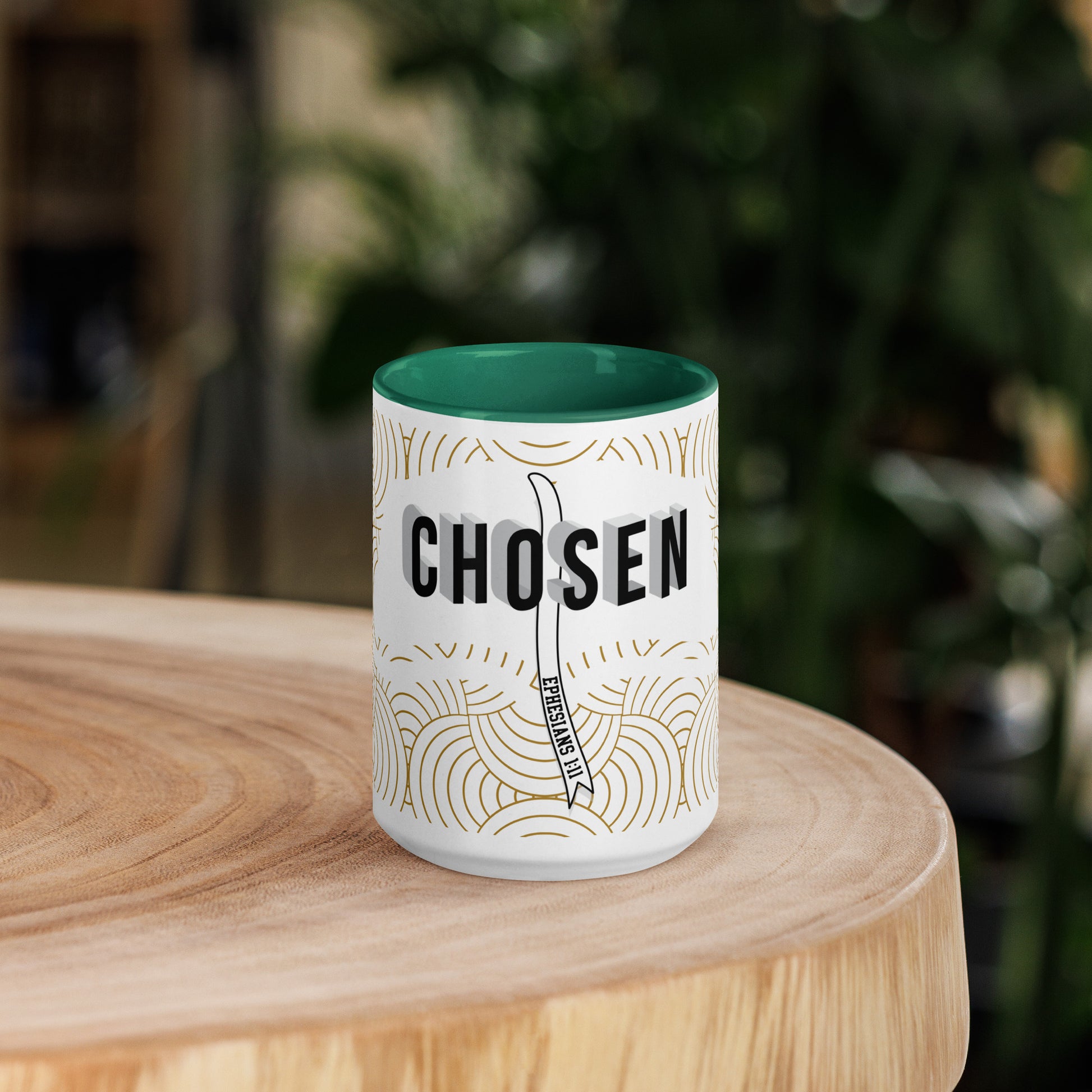 Christian coffee cup with colorful handle and lead-free material